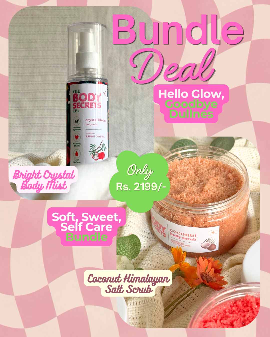 Coconut Himalayan Salt Scrub & Body Mist Bundle