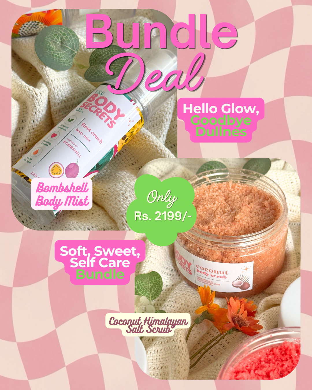 Coffee Himalayan Salt Scrub & Body Mist Bundle