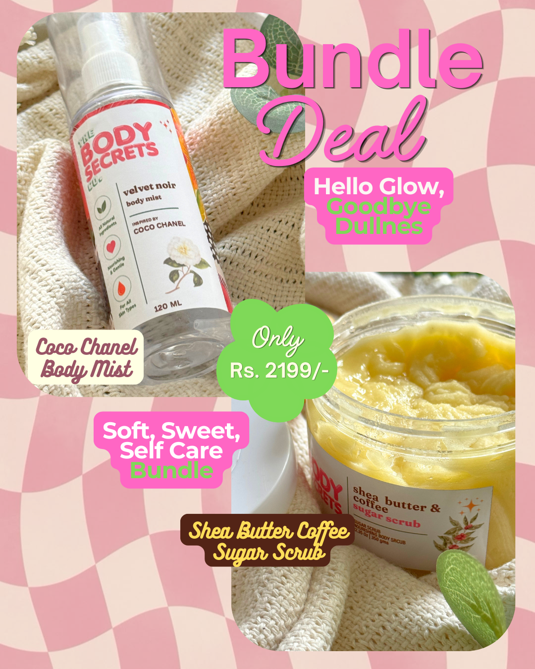 Shea Butter Coffee Sugar Scrub & Body Mist Bundle