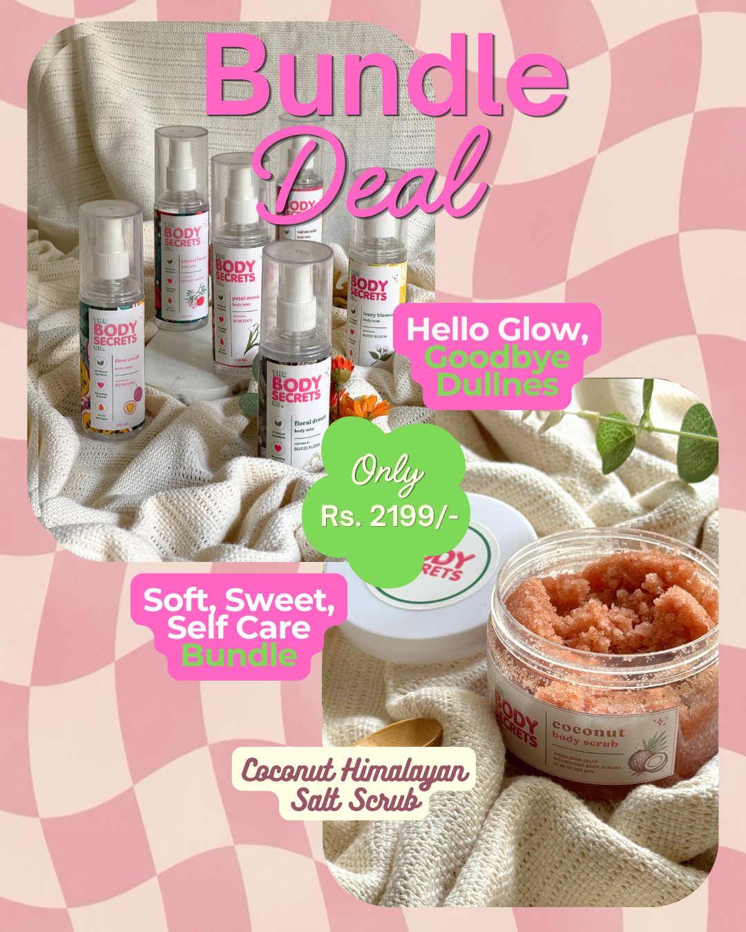 Coffee Himalayan Salt Scrub & Body Mist Bundle