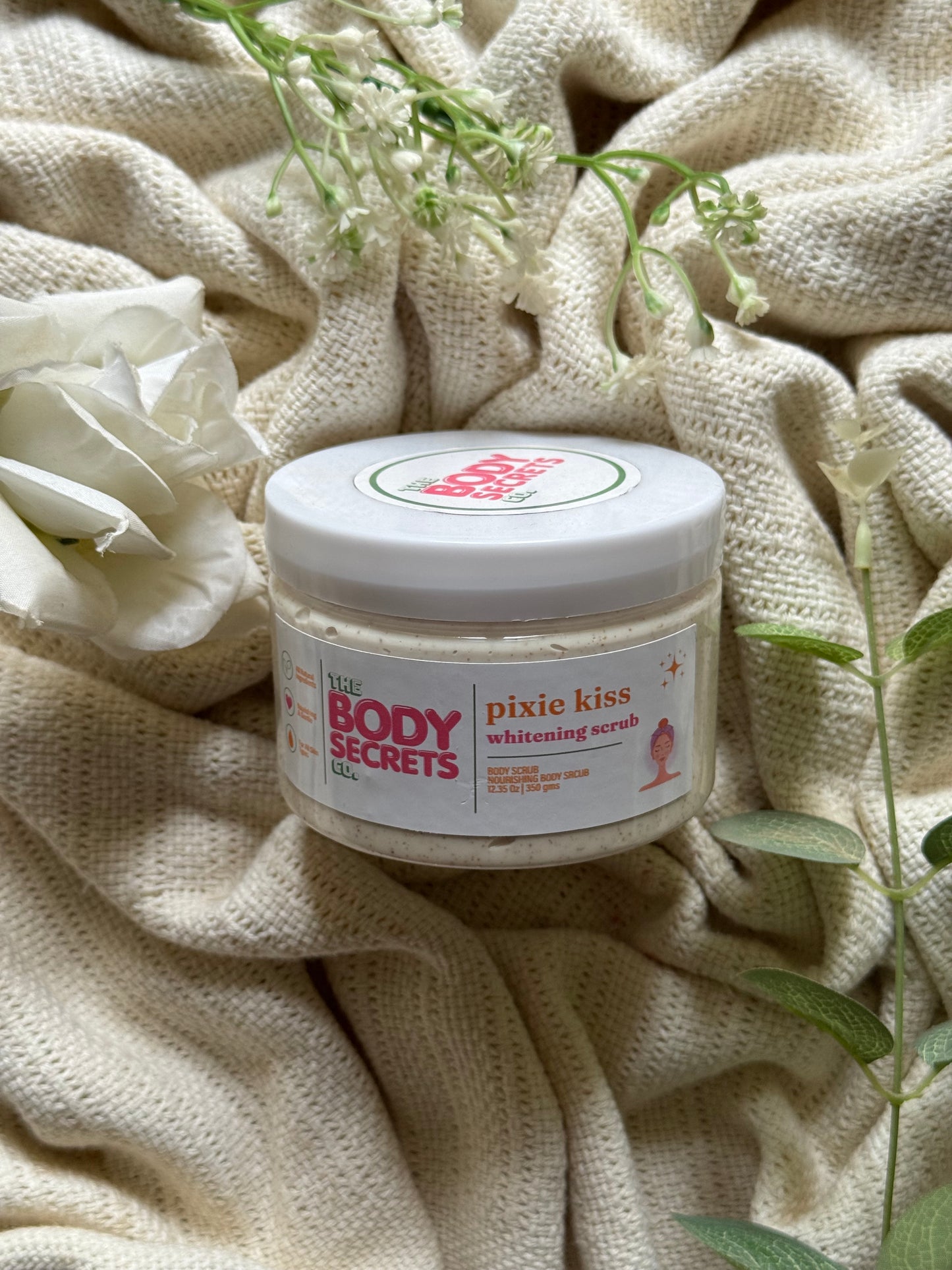 Pixie Kiss Scrub Brightening Cream.