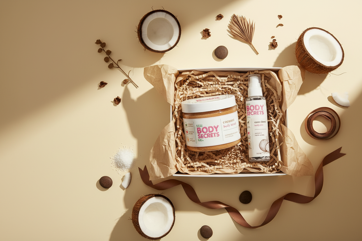Coconut Scrub & Coco Chanel Mist – Gift Box Bundle