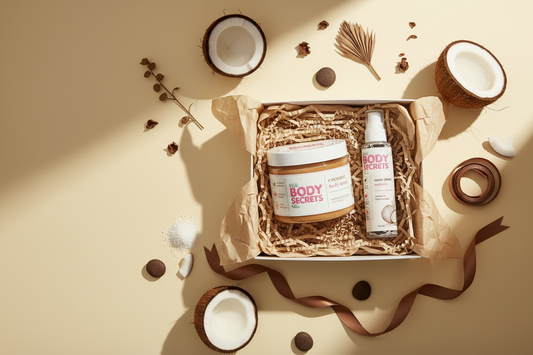 Coconut Scrub & Coco Chanel Mist – Gift Box Bundle