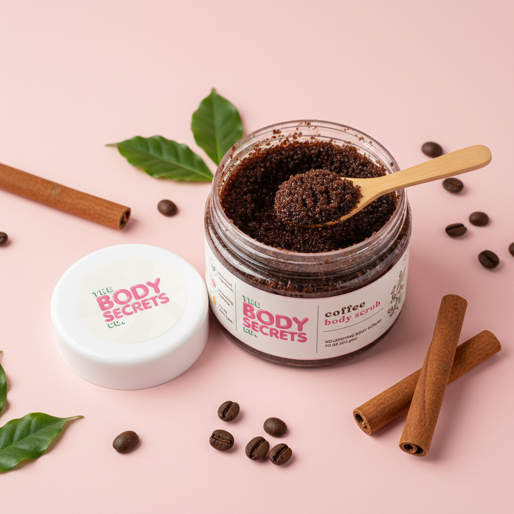 Coffee Body Scrub – Flatlay